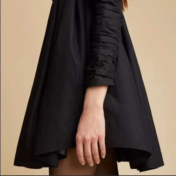 Khaite sueann babydoll black dress NWT